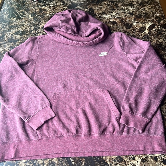 Nike Sweaters - Nike woman’s cowl  neck hoodie/purl,wine color/Size XXL